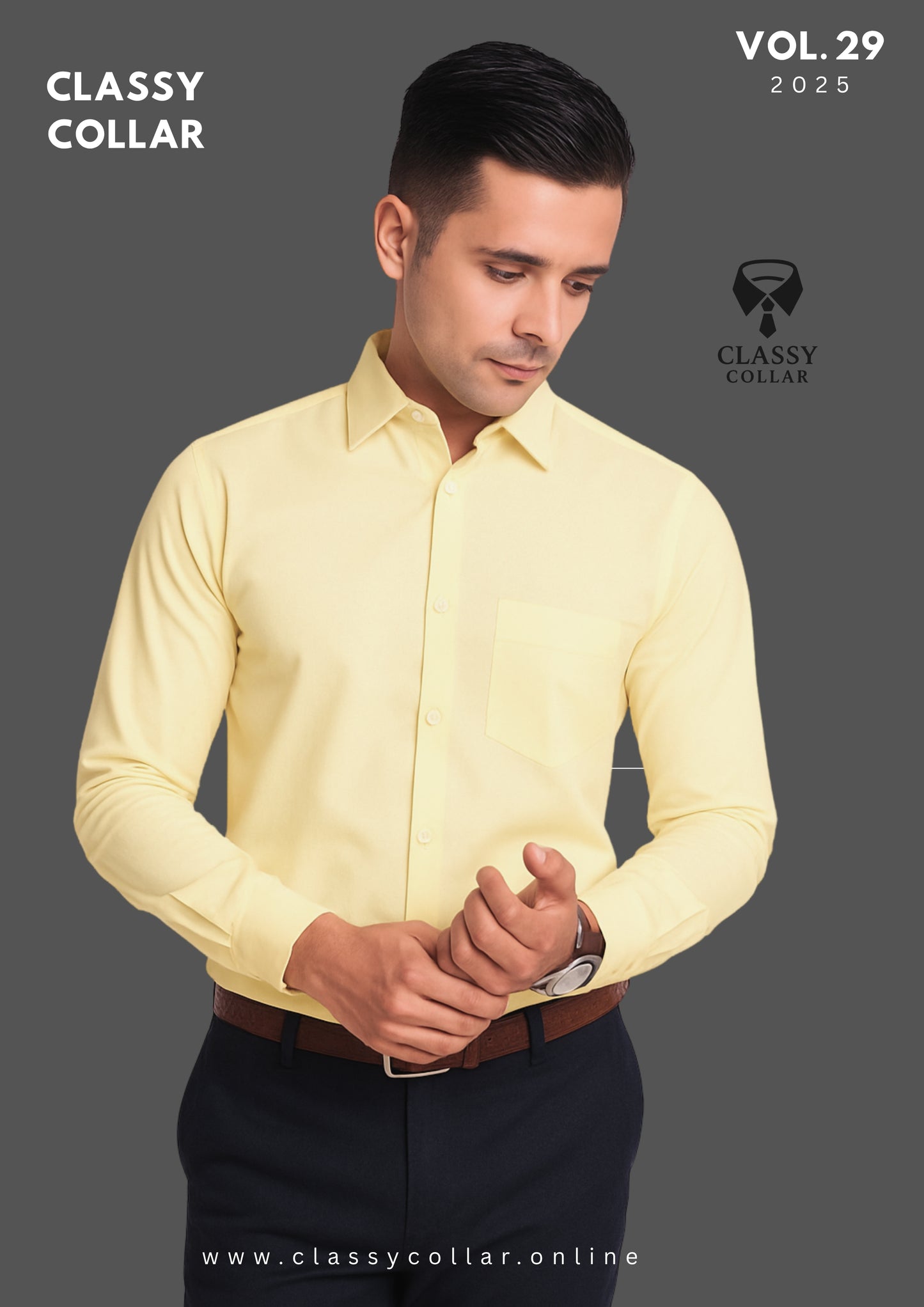 Semi Formal Shirt - Light Lemon Yellow